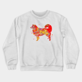 Australian Shepherd Dog Watercolor Painting 4 Crewneck Sweatshirt